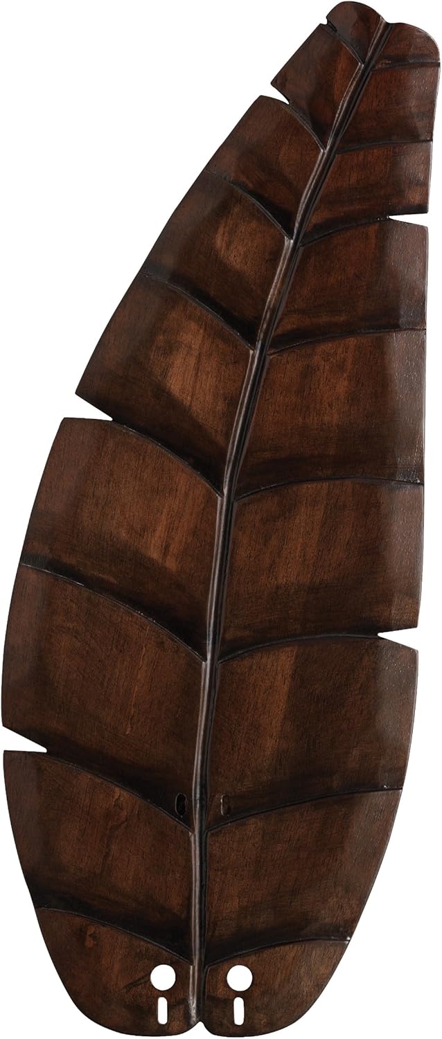 Fanimation B5340WA Oval Leaf Carved Wood Blade, 22-Inch, Walnut