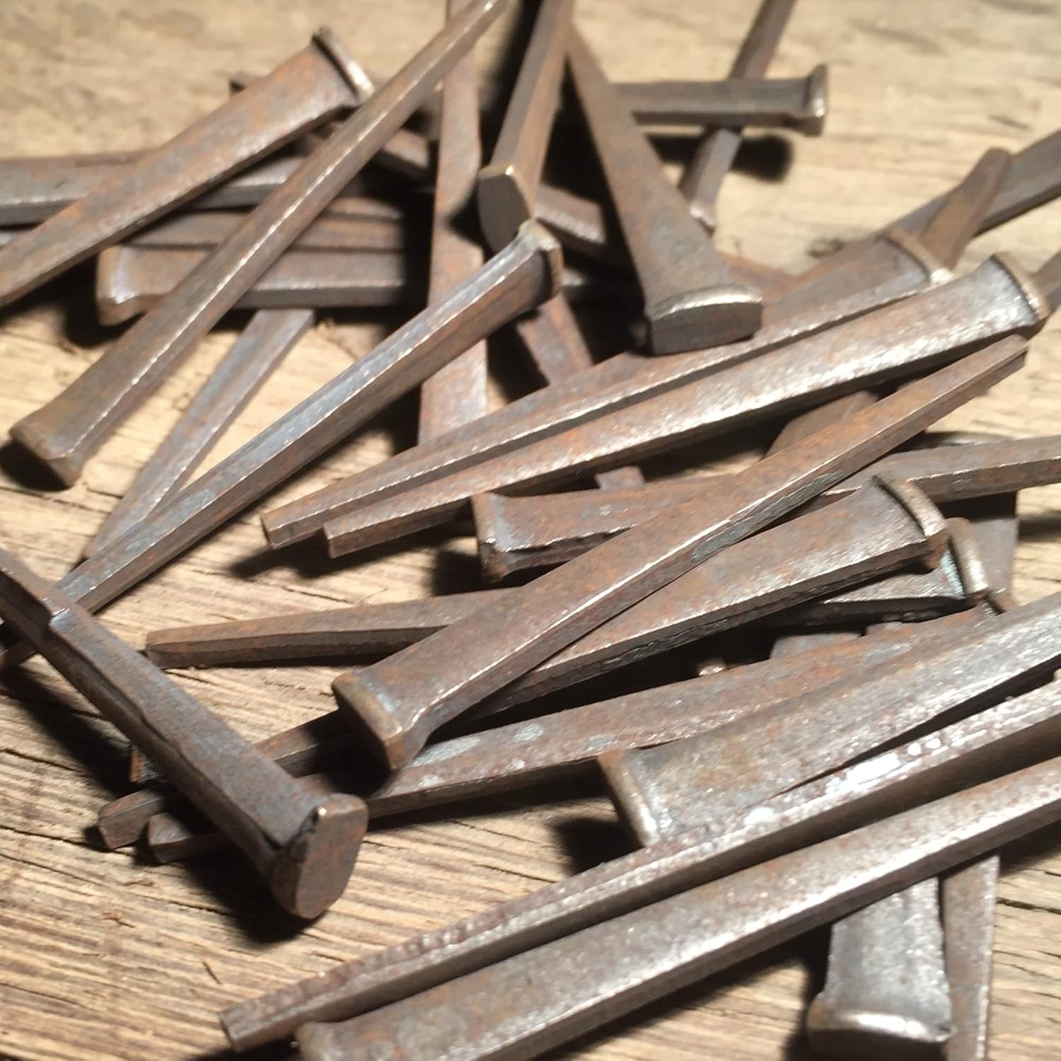 1.5”- Antique FLOORING NAILS - Vintage rustic restoration accent nails for wood flooring, furniture, cabins, shutters & more – Decorative clavos nails – Distinctive old fashioned Flooring Nail-1.5 in