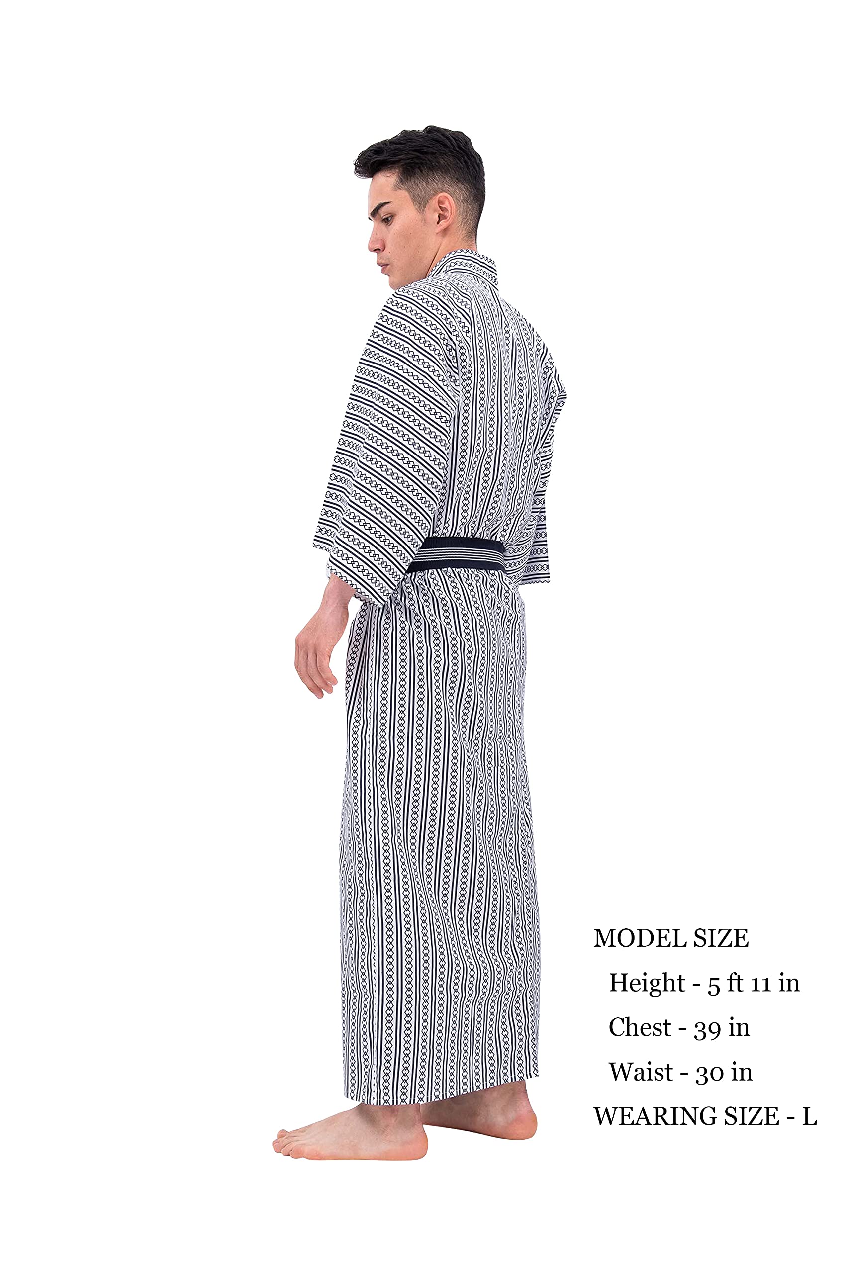 Buy KOREMONO Mens Classic Yukata, Japanese Style Bathrobe, Made in Japan Online at desertcart INDIA