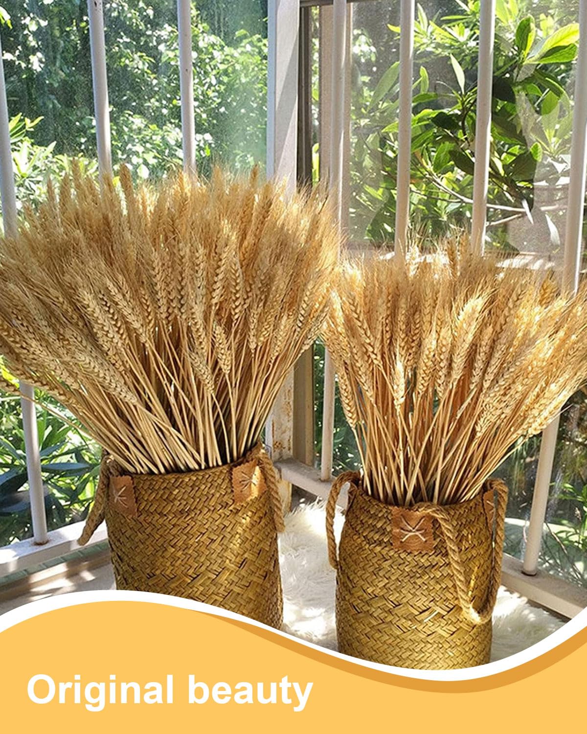 50 pezzi Decorazioni naturali di erba di grano, erba di grano nativa, fiori di erba di grano essiccati, bouquet da sposa, decorazioni per la casa con fiori bohémien