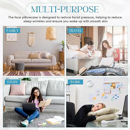 Miniatura 7 de Funda de almohada de terciopelo de cristal para cuello cervical (solo funda de almohada), funda de almohada ergonómica, funda de almohada de