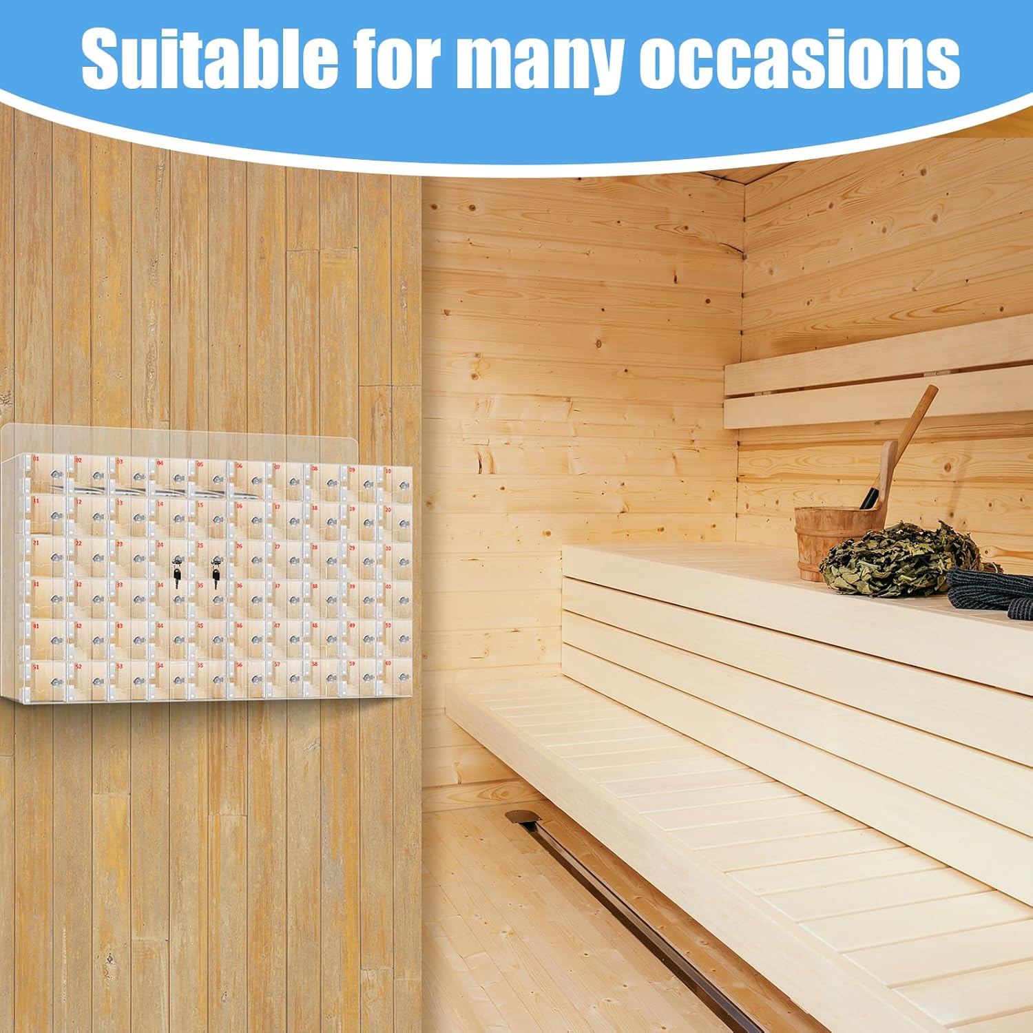 Mobile Phone Storage Box Transparent Acrylic Mobile Phone Security Locker with Key,100 Slots Cell Phone Locker - Wall-Mounted Acrylic Storage Cabinet with Locks & Keys for Offices, Classroom