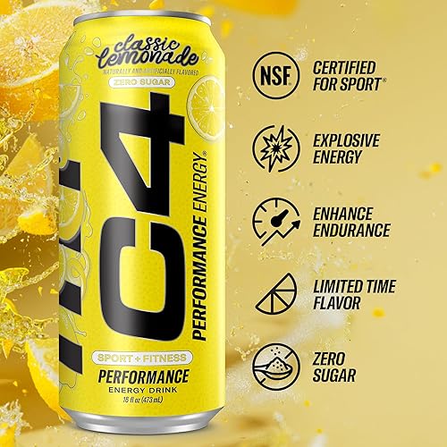 Vista 105 de Cellucor C4 Performance Energy - Bebida energética preentrenamiento carbonatada sin azúcar, 200 mg [0.007 oz] de cafeína con beta alanina, sabor