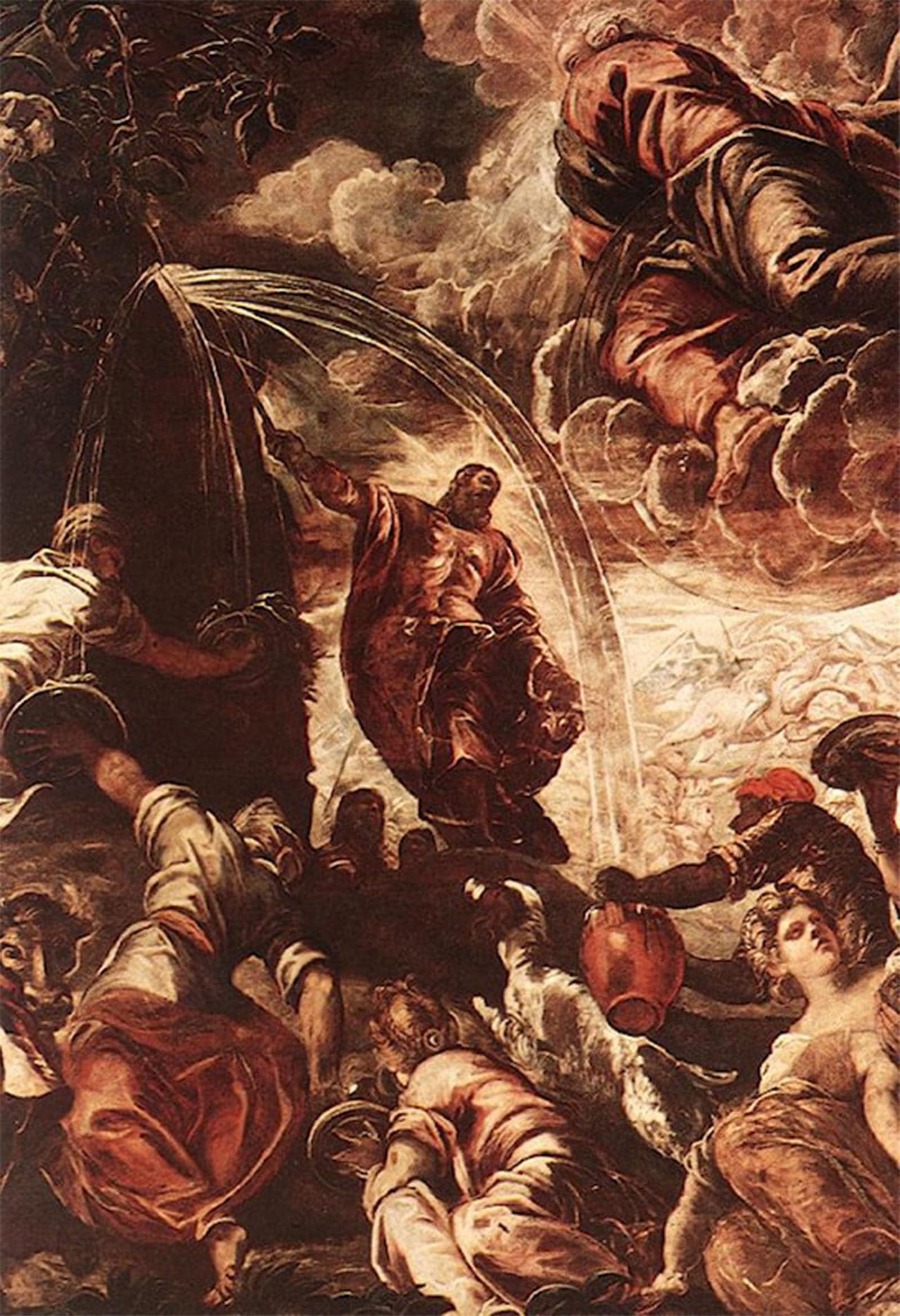 ARTXLXXBN Famous Art Print Poster Vintage Wall Art Moses Drawing Water From the Rock by Jacopo Robusti Tintoretto Canvas Art Poster for Home Decor 60x90cm