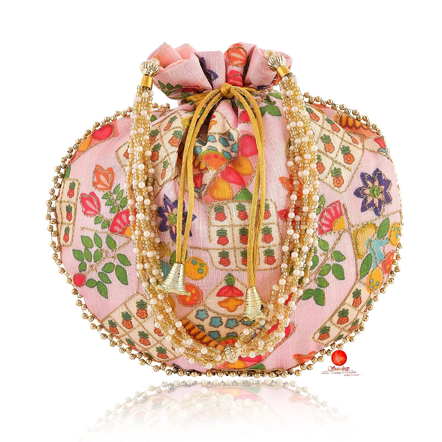 Saudeep India Traditional Decoration Items/Supplies for Wedding, Engagement, Baby Shower, Anniversary, Etc (Potli Bag) (B0B1ZVJD1K) Amazon Price History, Amazon Price Tracker