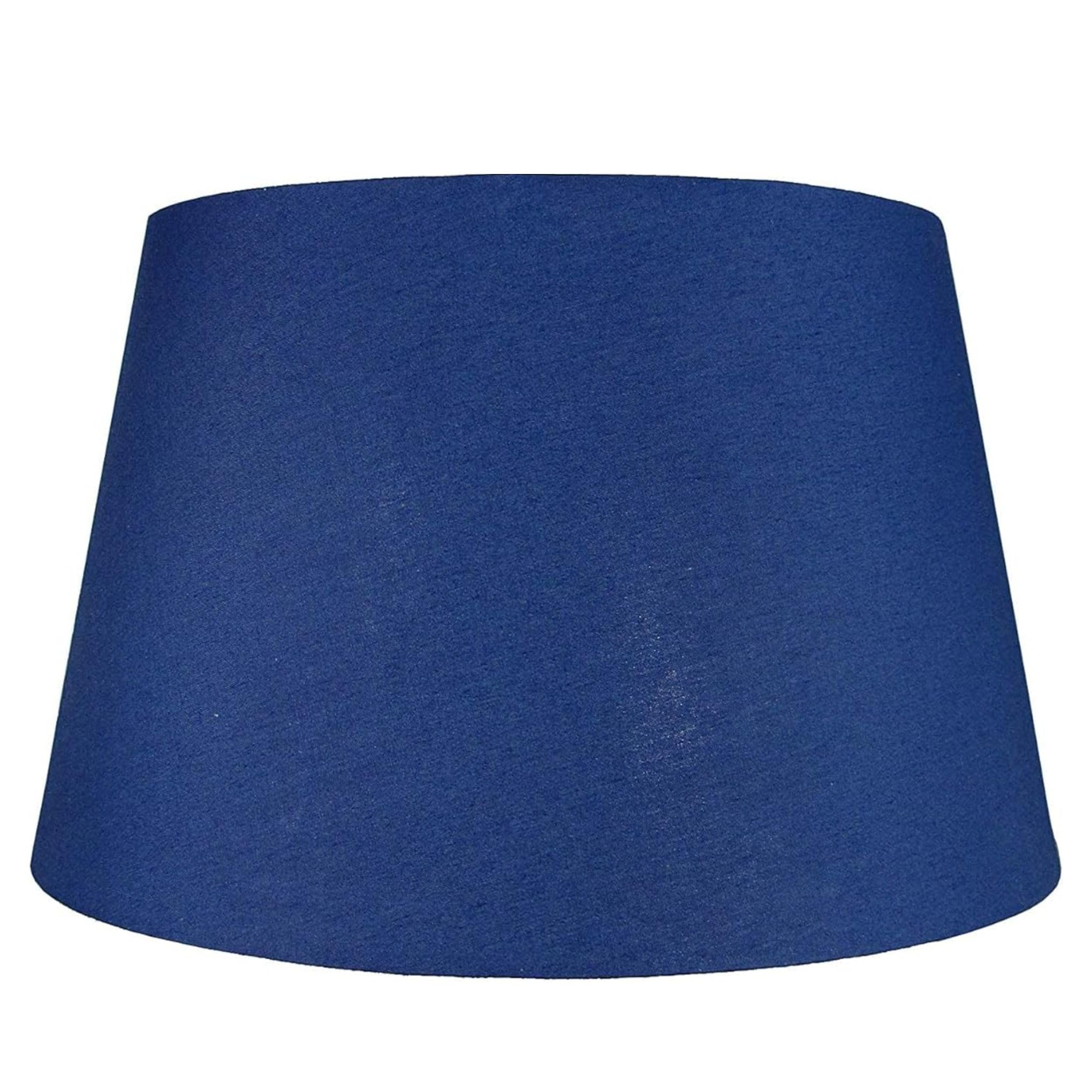 Loxton Lighting Navy Cotton Drum Shade - (12Inch 30Cm Dia) (Navy)