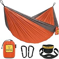 Vista 21 de Wise Owl Outfitters Hamaca de camping – Hamaca portátil de 500 libras con correas de árbol – viajes, mochileros, senderismo, equipo de campamento al