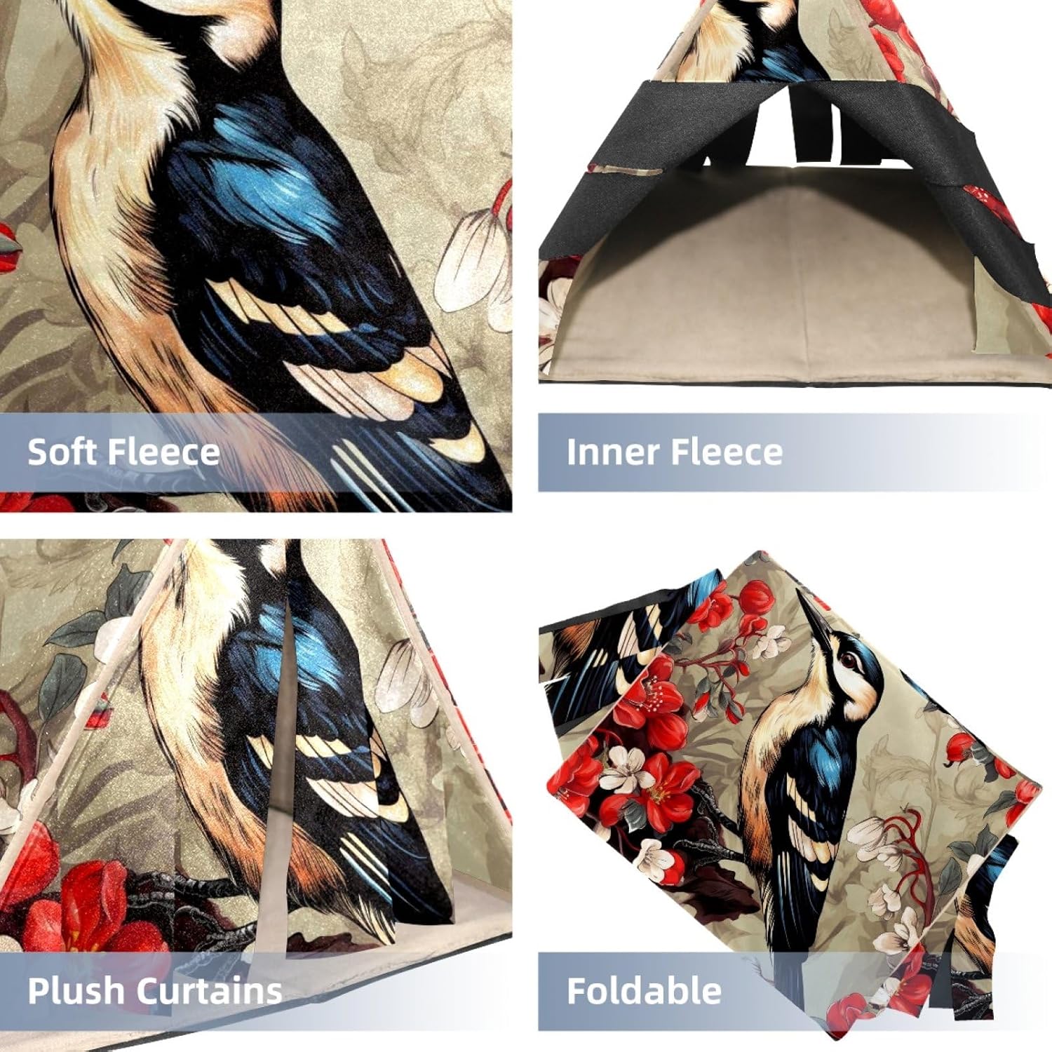 MAgiLL Guinea Pig Bed, Comfortable Hamster House, Hiding Place for Small Pets, Foldable Bed nest, Suitable for Short Rabbits, Rabbits, Ferrets, mice, Hedgehogs, and Creative Chinchilla Mouse nest