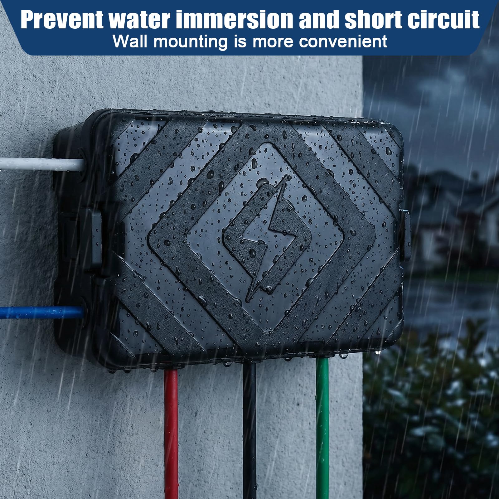 Caja Eléctrica Grande para Exteriores, Caja Eléctrica Impermeable IP54 Resistente al Agua, Accesorios para Electricidad, para Proteger Regletas, Enchufes 32x21x13cm