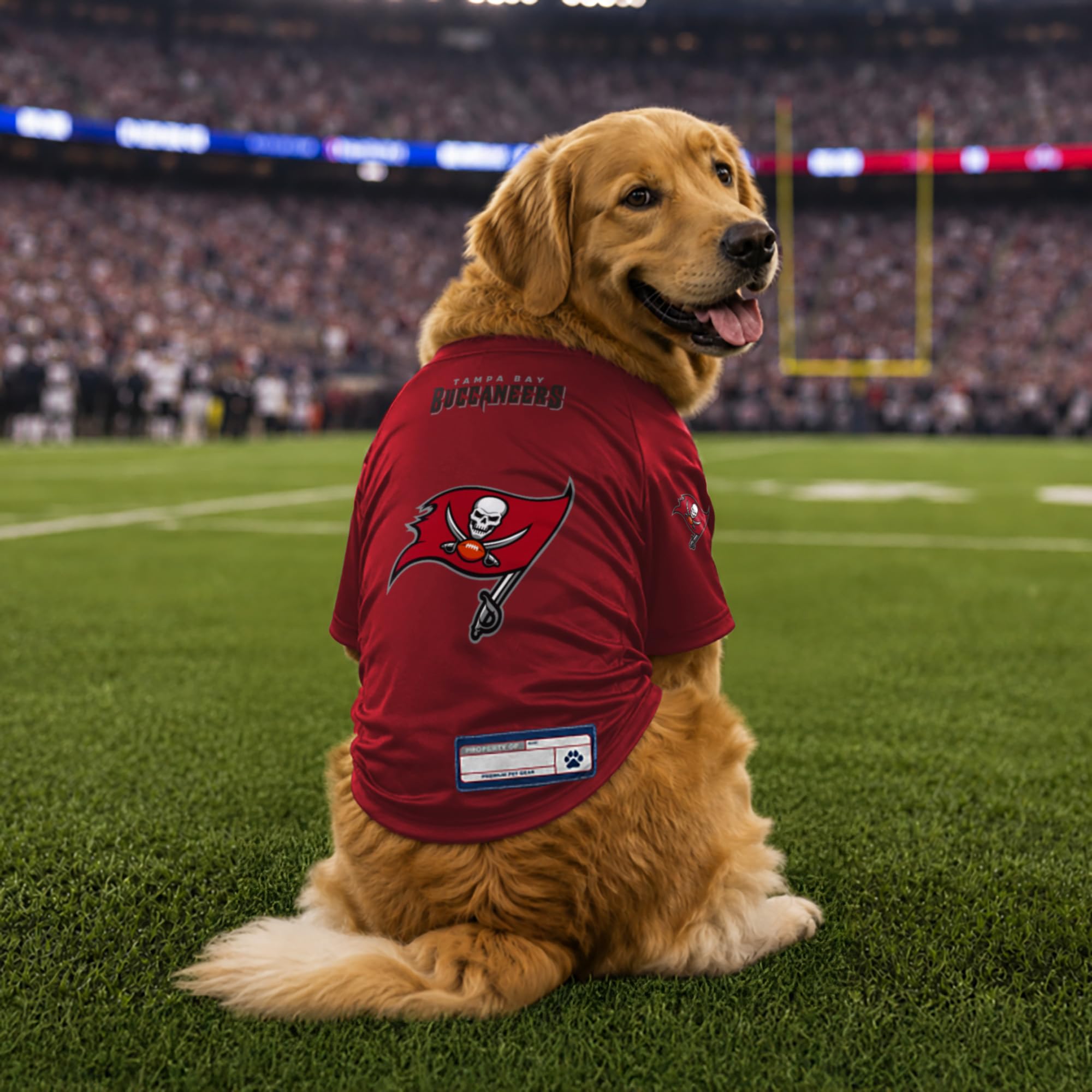 Littlearth NFL Tampa Bay Buccaneers Stretch Pet Jersey XL - Camiseta Deportiva para Perros y Gatos
