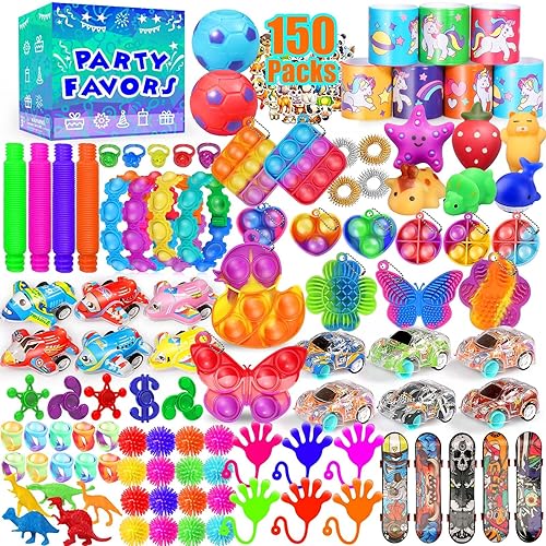 Party Favors for Kids 8-12 4-8, 150-Pack Fidget Toys Bulk,