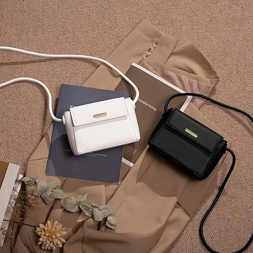 Miniatura 7 de CLUCI Bolso cruzado para mujer, bolso cruzado de cuero vegano para mujer, bolsos cruzados, bolsos pequeños de hombro con 2 correas ajustables