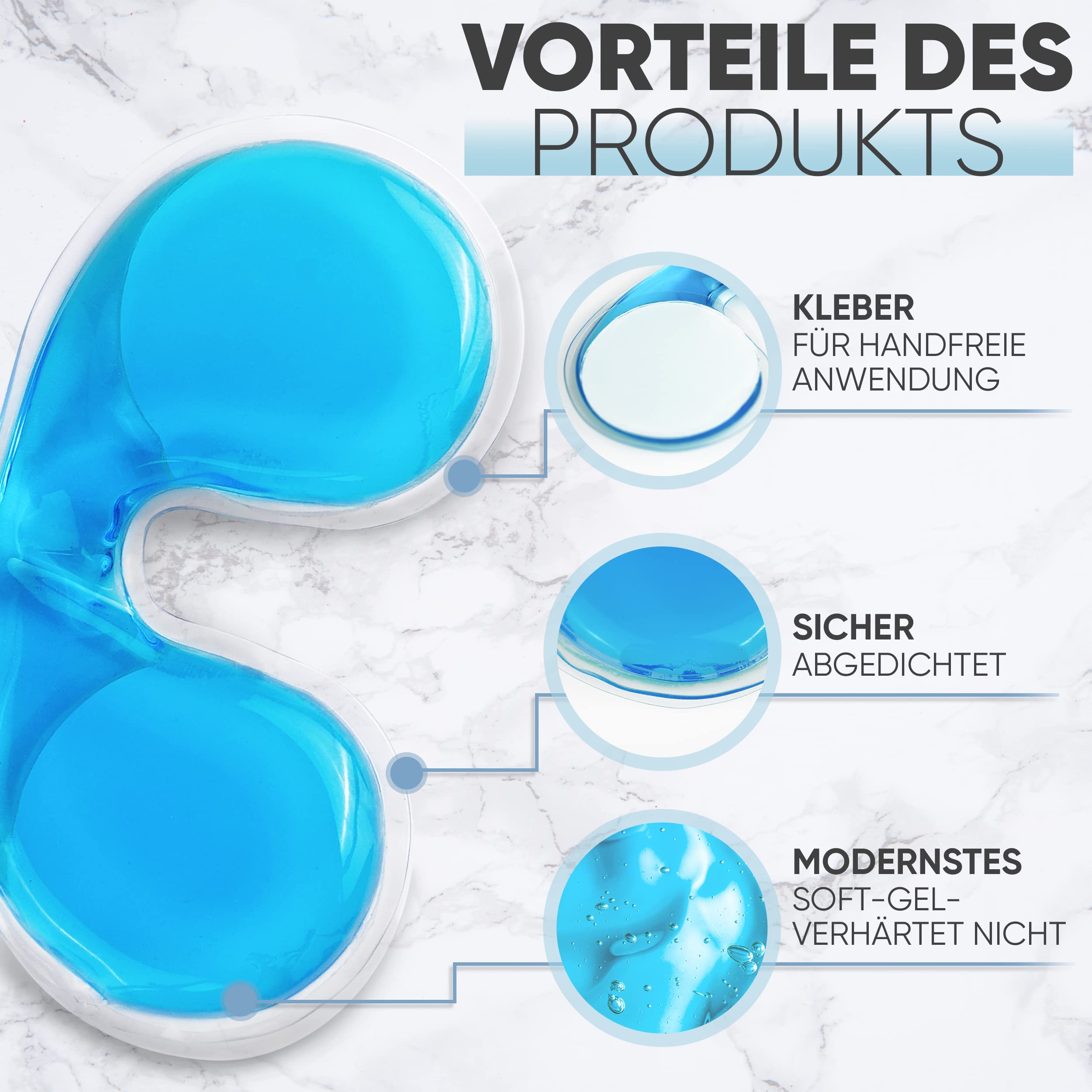ICEHOF Sanguinamento Nasale - 2 Confezioni Refrigeranti Riutilizzabili Come Emostatico - Raffreddare il Naso Dopo Intervento Chirurgico - Fermare il Sanguinamento Blu