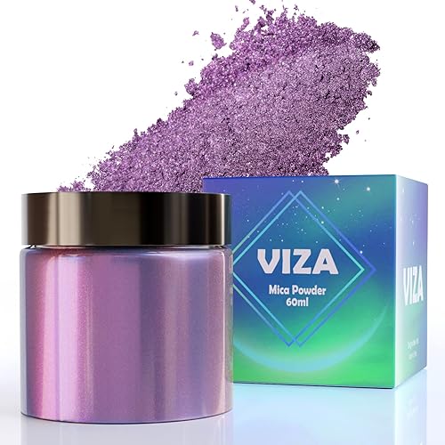 Viza Polvo de mica de grado cosmético, 45 g1.6 oz en polvo de pigmento de color natural para uñas, brillo de labios, mantequilla corporal,