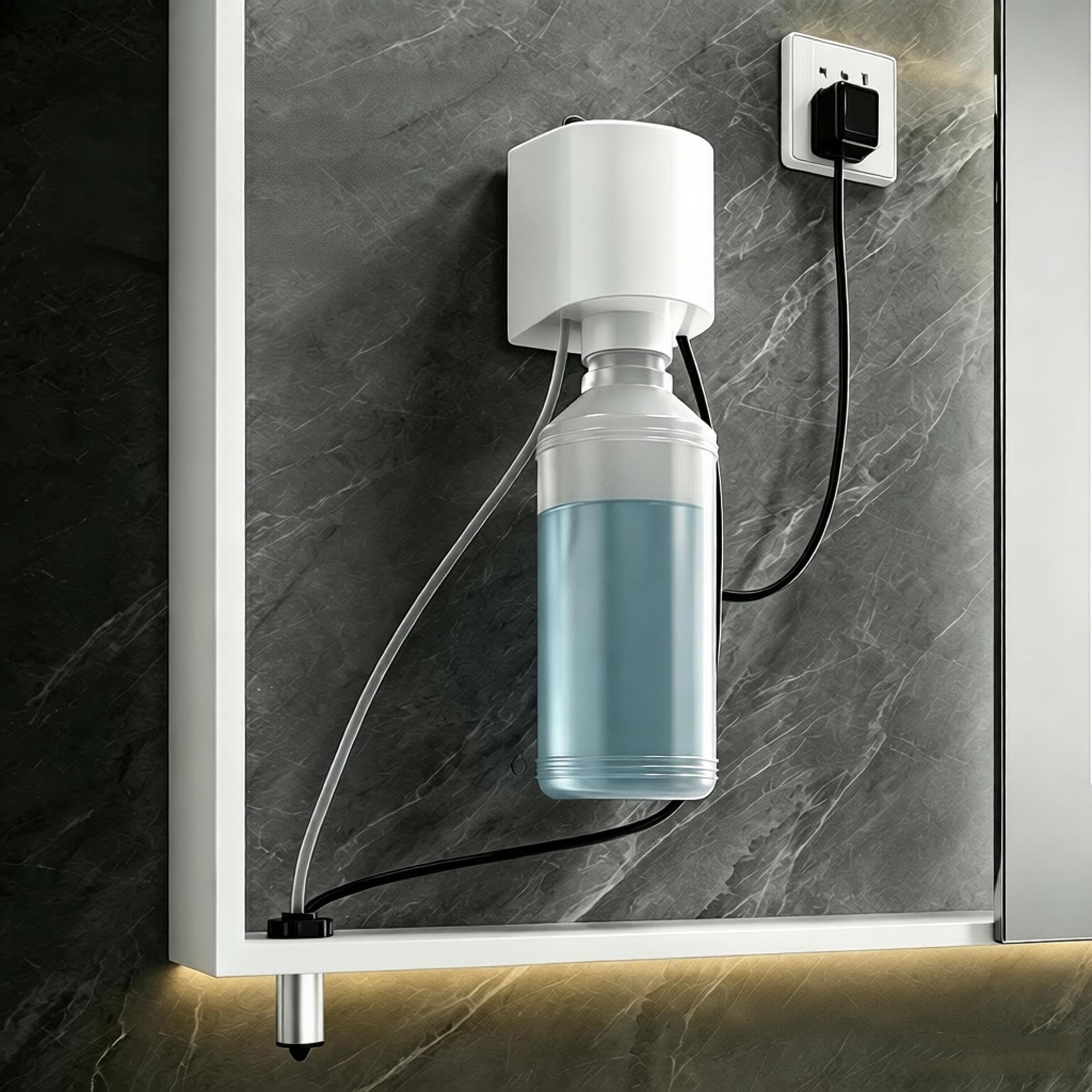 Automatyczny Dozownik Mydła, Ścienny Dozownik Mydła Do Rąk, Ukryty Lusterko Czujnik Podczerwieni, Dostępny W 500/1000 Ml, Miękki Przepływ Płynu, Wzmocniona Płyta Mocująca,