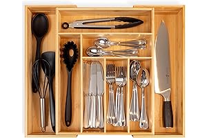 Utensil Drawer Organizer: Expandable Extra Deep Drawer Organizer, 3" Deep
