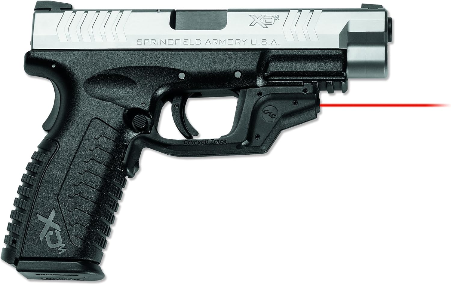 Crimson Trace LG-448 Laserguards with Red Laser, Heavy Duty Construction and Instinctive Activation for Springfield Armory XD and XD(M) Pistols, Defensive Shooting and Competition