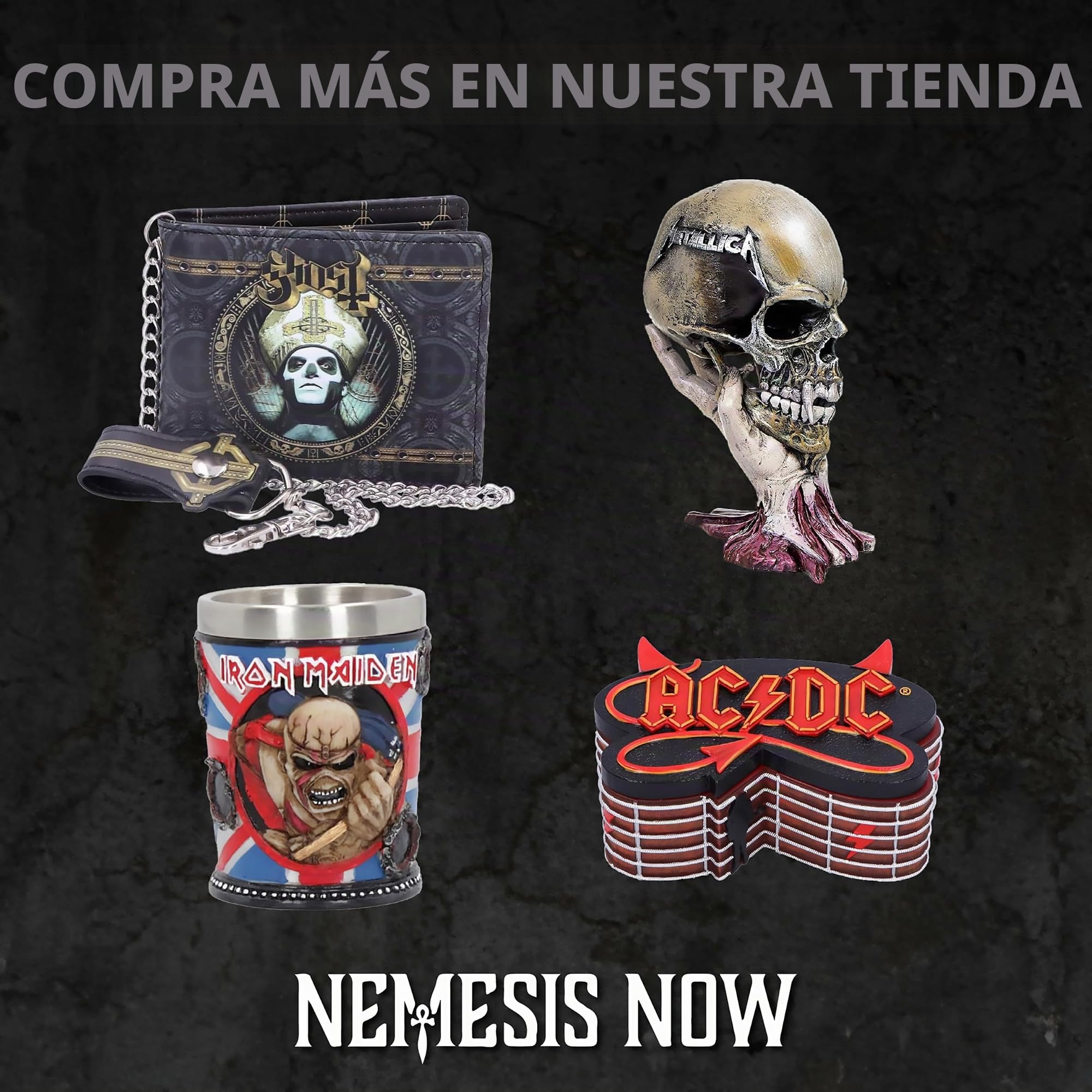 Nemesis Now Metallica-Master of Puppets - Jarra de resina, color negro