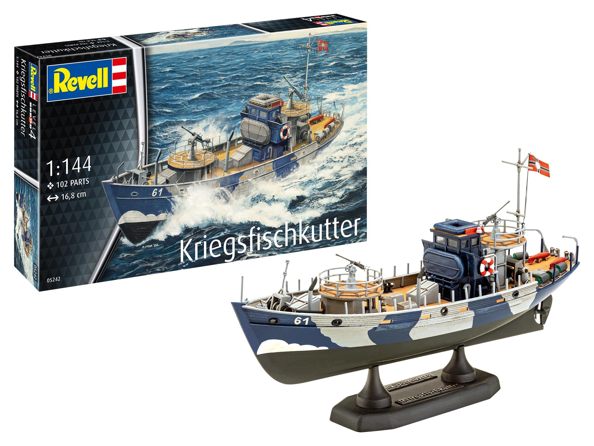 Revell 05242 KFK (Kriegsfischkutter) Boat 1:144 Scale Unbuilt/Unpainted Plastic Model Kit