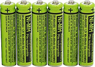 6-Pack BK-40AAABU Battery for Panasonic Cordless Phone