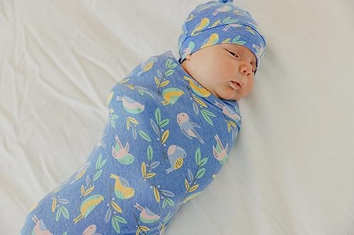 Miniatura 4 de Copper Pearl Gorro de bebé con nudo superior elástico suave Birdie