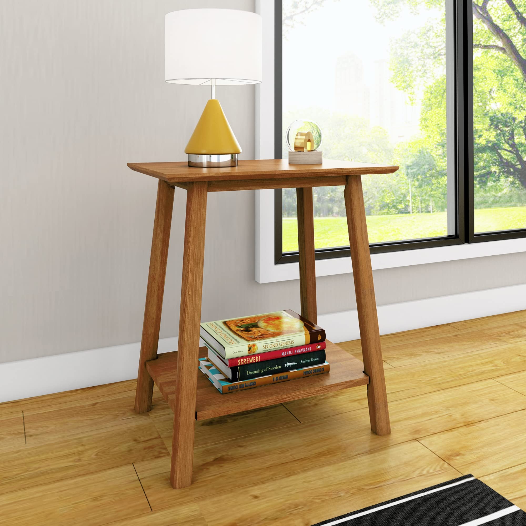 Amazon.com: Max & Lily Nightstand, Mid-Century Modern Solid Wood