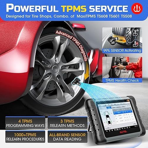 Miniatura 6 de Autel MaxiCOM MK808TS - Escáner de automóvil herramienta bidireccional 2022 con servicio de 28 diagnóstico de todos los sistemas escáner de