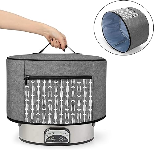 Miniatura 2 de YARWO Cubierta antipolvo para olla de cocción lenta compatible con olla de cocción lenta y Hamilton Beach de 6 a 8 cuartos de galón, cubierta libre