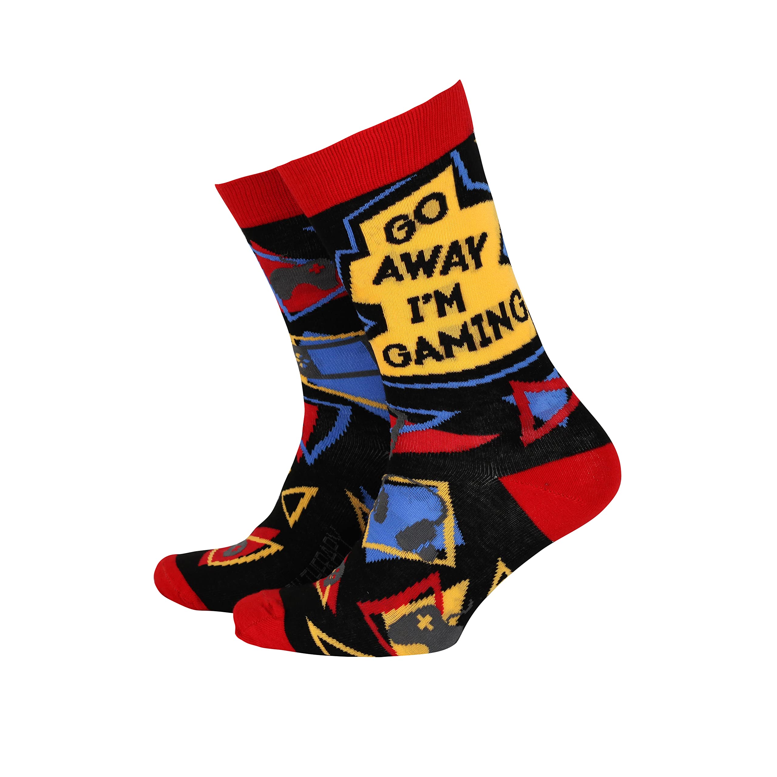 Smiling Faces Making Smiles Since 2001 Men's Go Away I'm Gaming Socks Novelty Socks Therapy Funky Pattern Colorful Fun Dress Smart Design Animal Print Comfortable Breathable Non Slip Great Gift