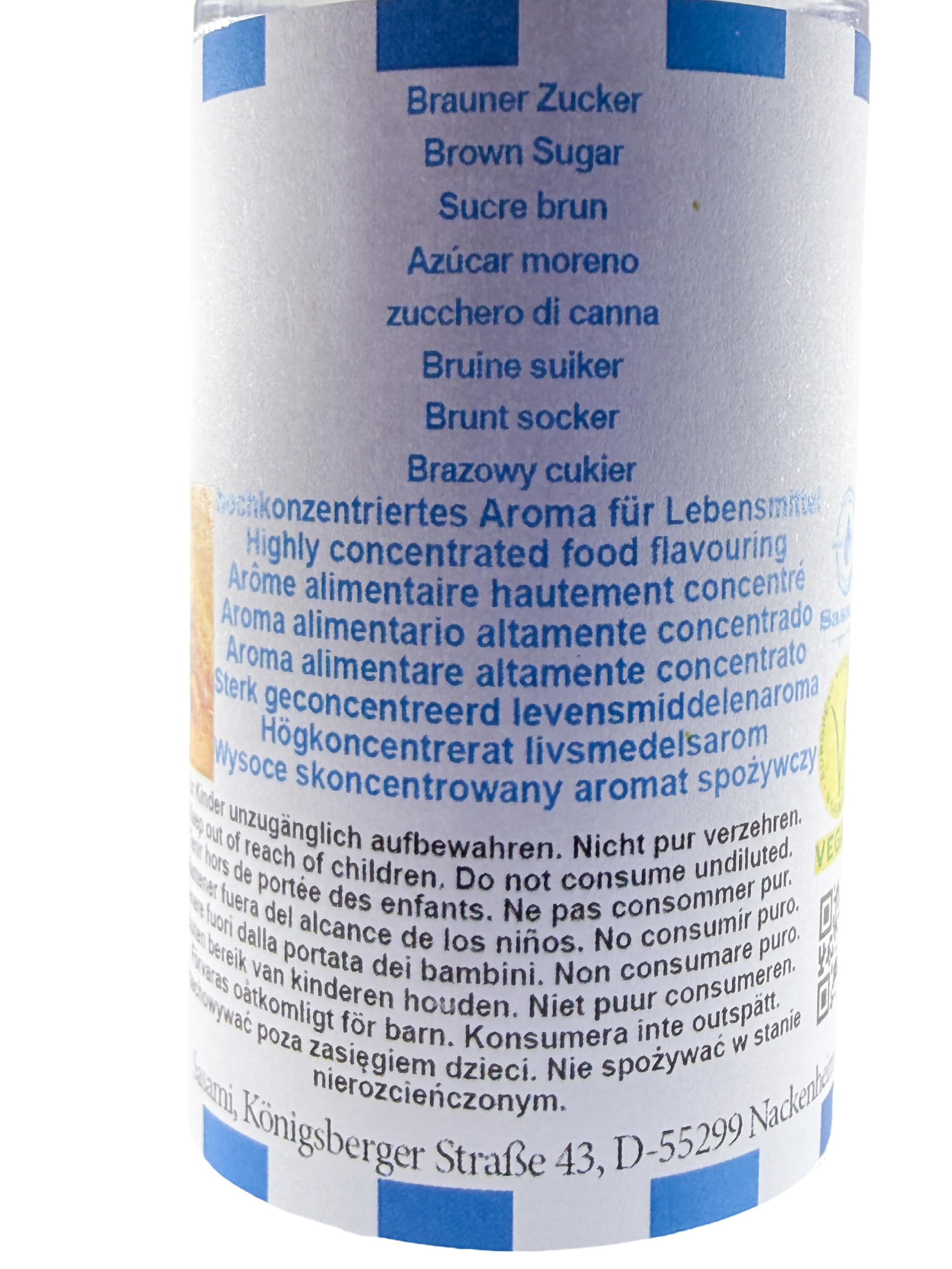 Brązowy cukier aromat koncentrat – Wegański – Sasami – 100ml