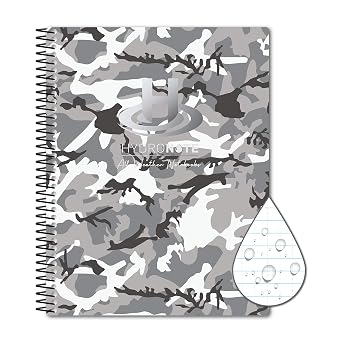 TerraSlate HydroNote Water-resistant, Tear-Resistant Notebook, Snow Camo, 11" x 8.75" x 0.5", 70 Pages, For use in all weather conditions