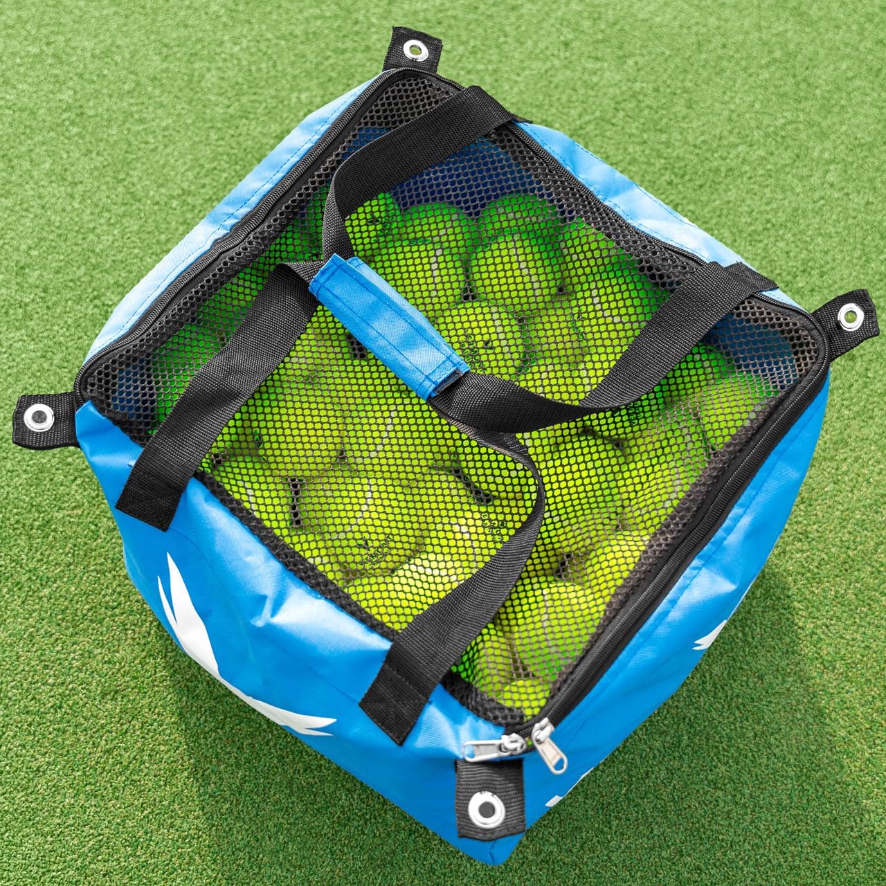 FORZA Vermont Pro Rolling Tennis Ball Basket - Portable & Efficient Storage [150 Ball Capacity] - Available in Black or Blue