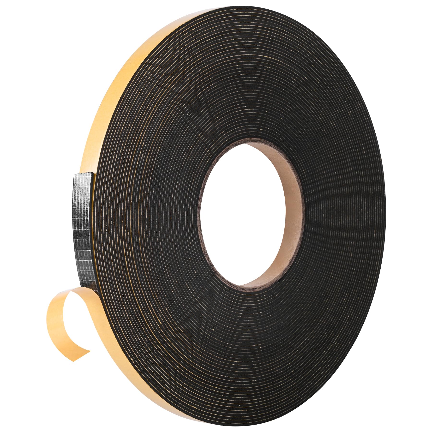 Self Adhesive Foam Tape Weatherstrip 1/2in x 1/16in x 66Ft High Density Foam Insulation Strips Foam Seal Weather Stripping with Strong Adhesive for Door and Window Sound Isolation Soundproofing — image 1