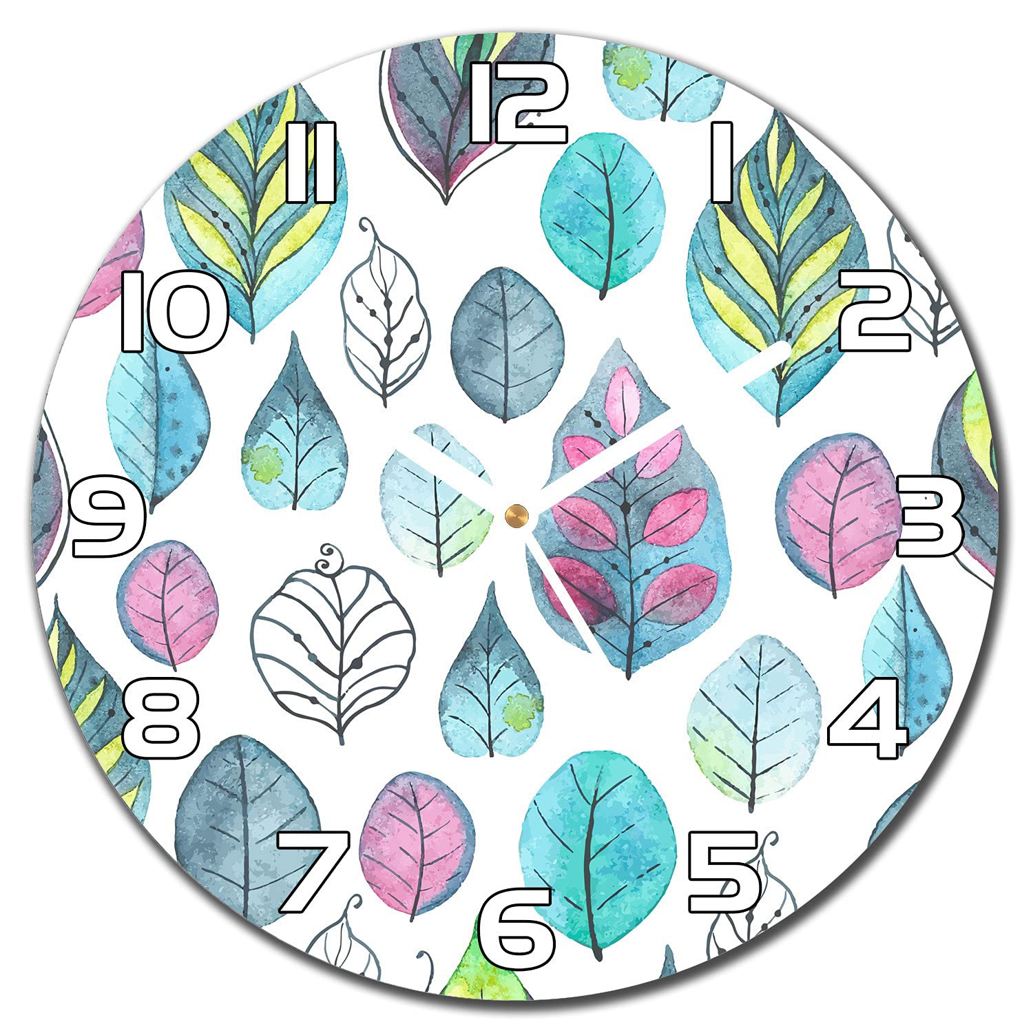 Horloge en verre de sécurité cuisine moderne pendule murale 30 cm