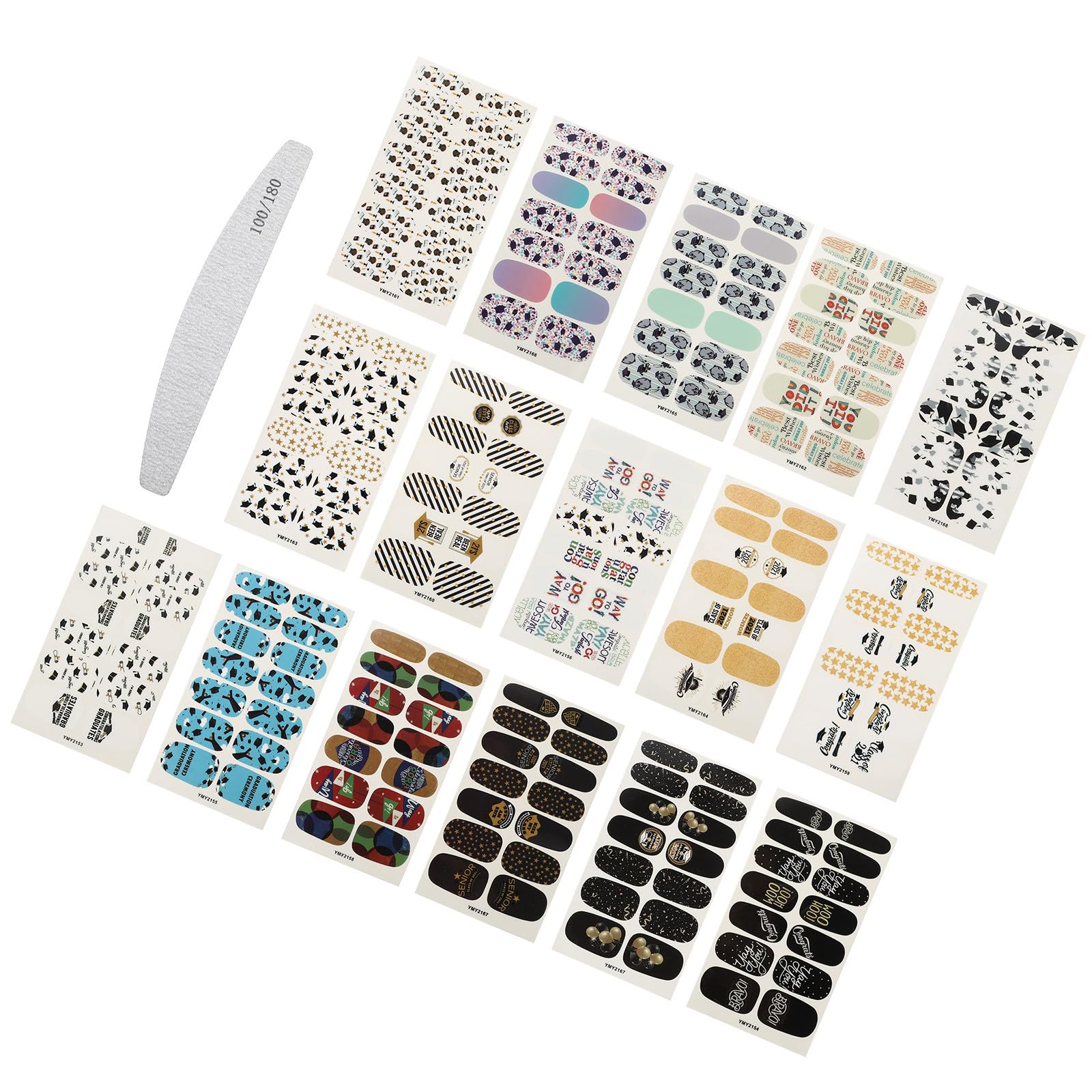 VICASKY 32fogli Adesivi Per Unghie Decorativi Facili Da Applicare Su Unghie Naturali o Artificiali Fantasie Uniche Per Manicure Art Perfetti Per Principianti e Occasioni Speciali
