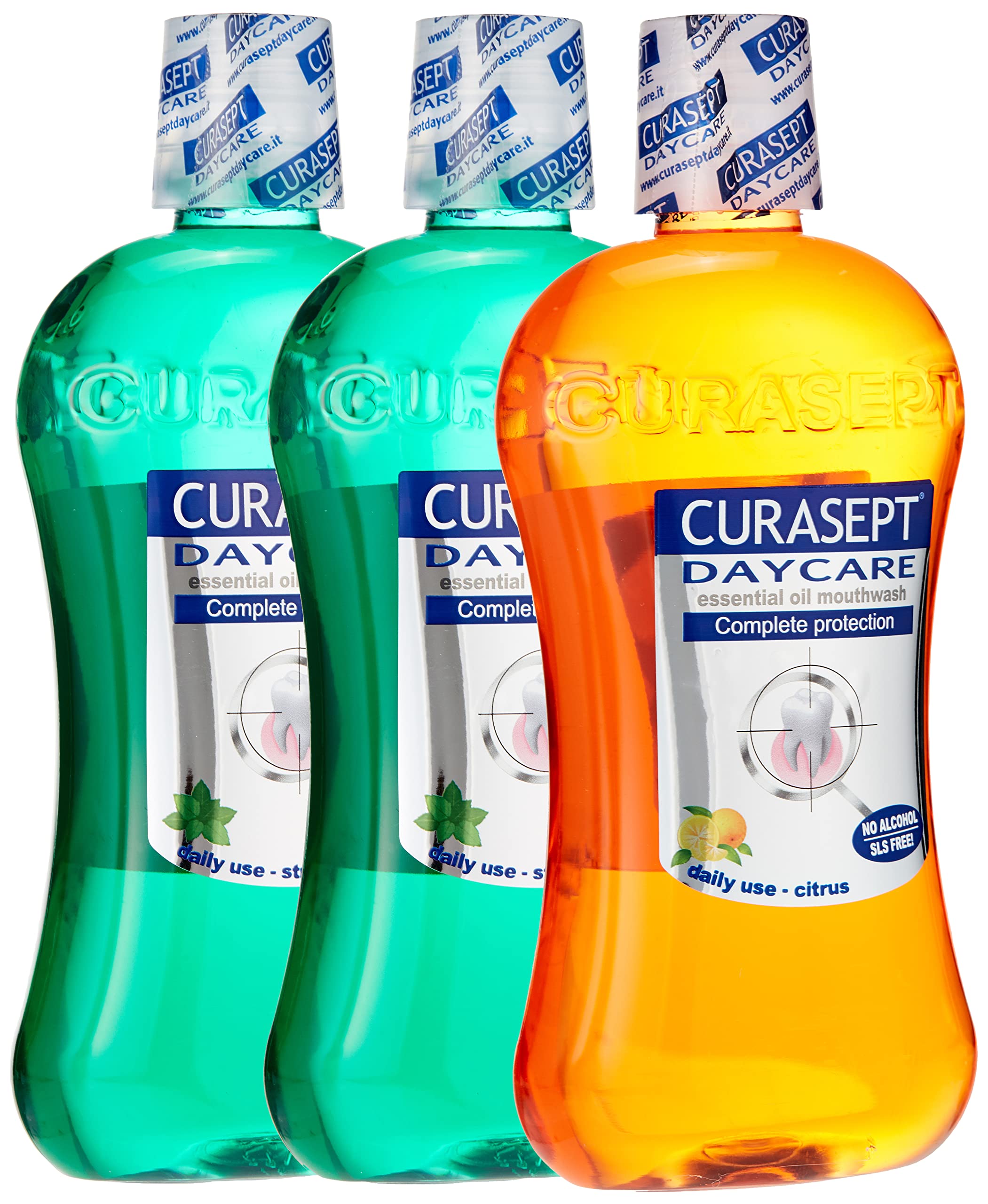 CuraseptDay Care Strong Mint Mouth Wash, 500 ML (2+1 Citrus) ' 3 Units