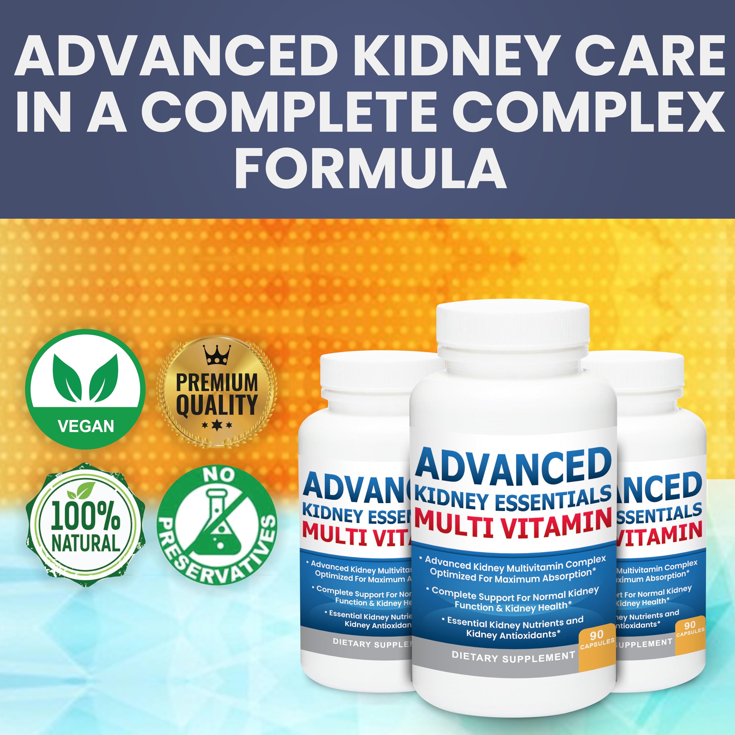 Advanced Kidney Essentials Multivitamin. Kidney Support Supplement for Complete Kidney Health. Kidney Health Supplement with Renal Vitamins 30 Caps — Amazon image 5