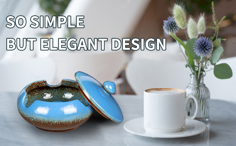 Amazon.com: Ceramic Ashtray with Lids Cigar Accessories Outdoor