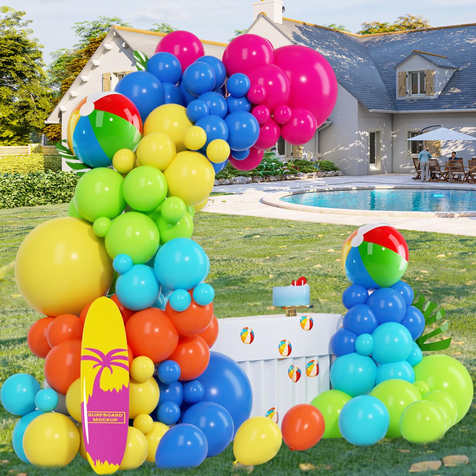 Inflatable Beach Balls Bulk Inflatable Beach Ball Party Arch Kit - 11 ...