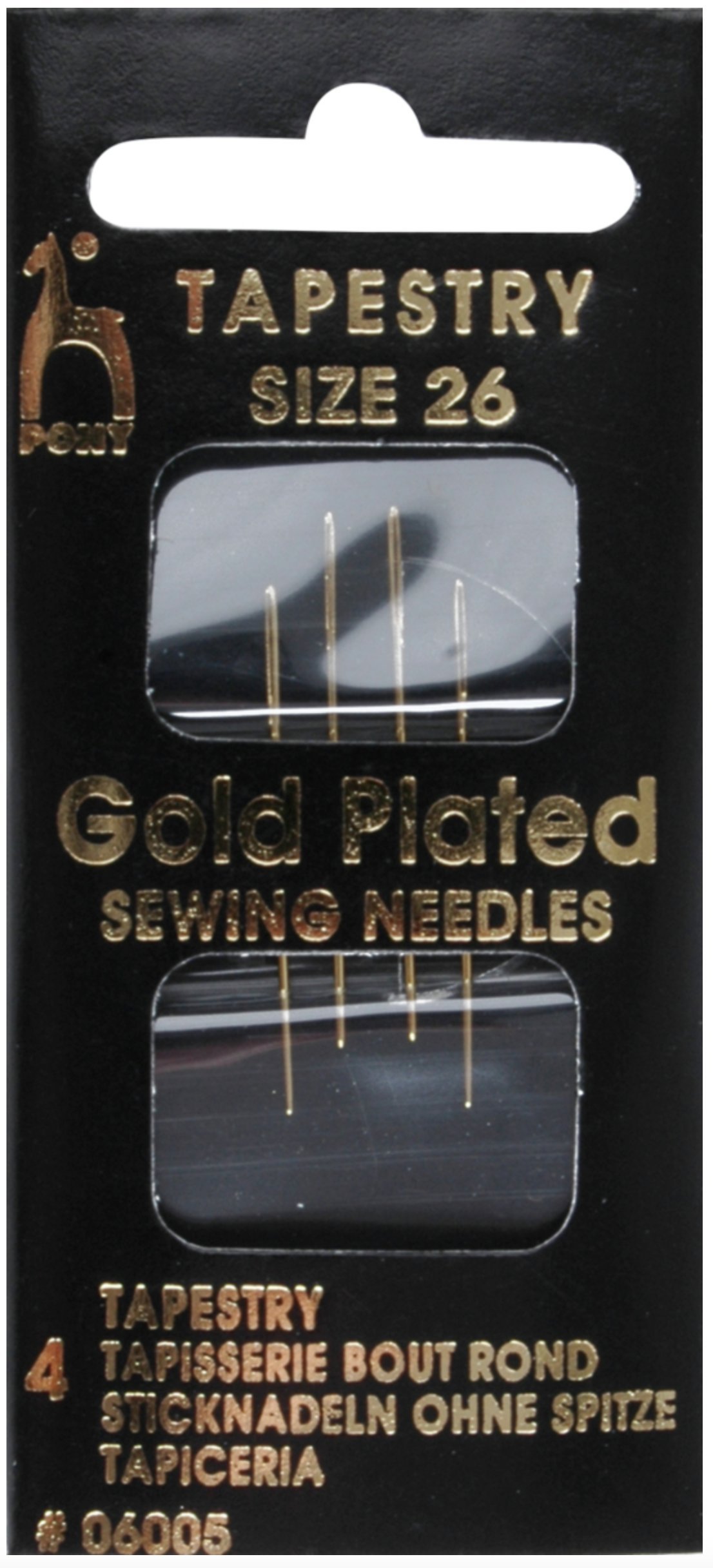 Pony Sewing Needles: Tapestry Size 26, Multi-Colour