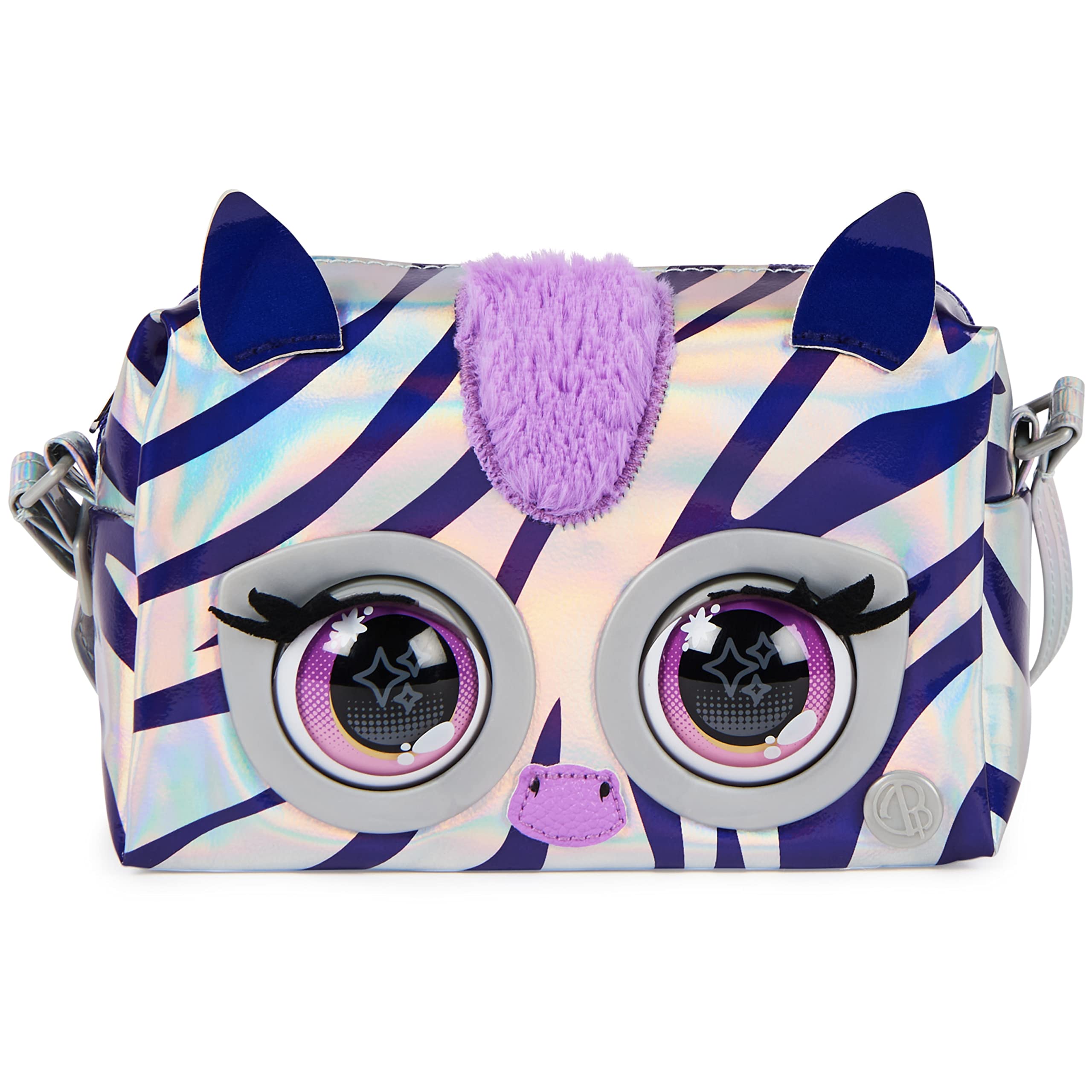 Purse Pets, Metallic Mood, Rebel Stripez, Animal et Sac à bandoulière interactif avec Plus de 30 Effets sonores et réactions, Jouets pour Filles