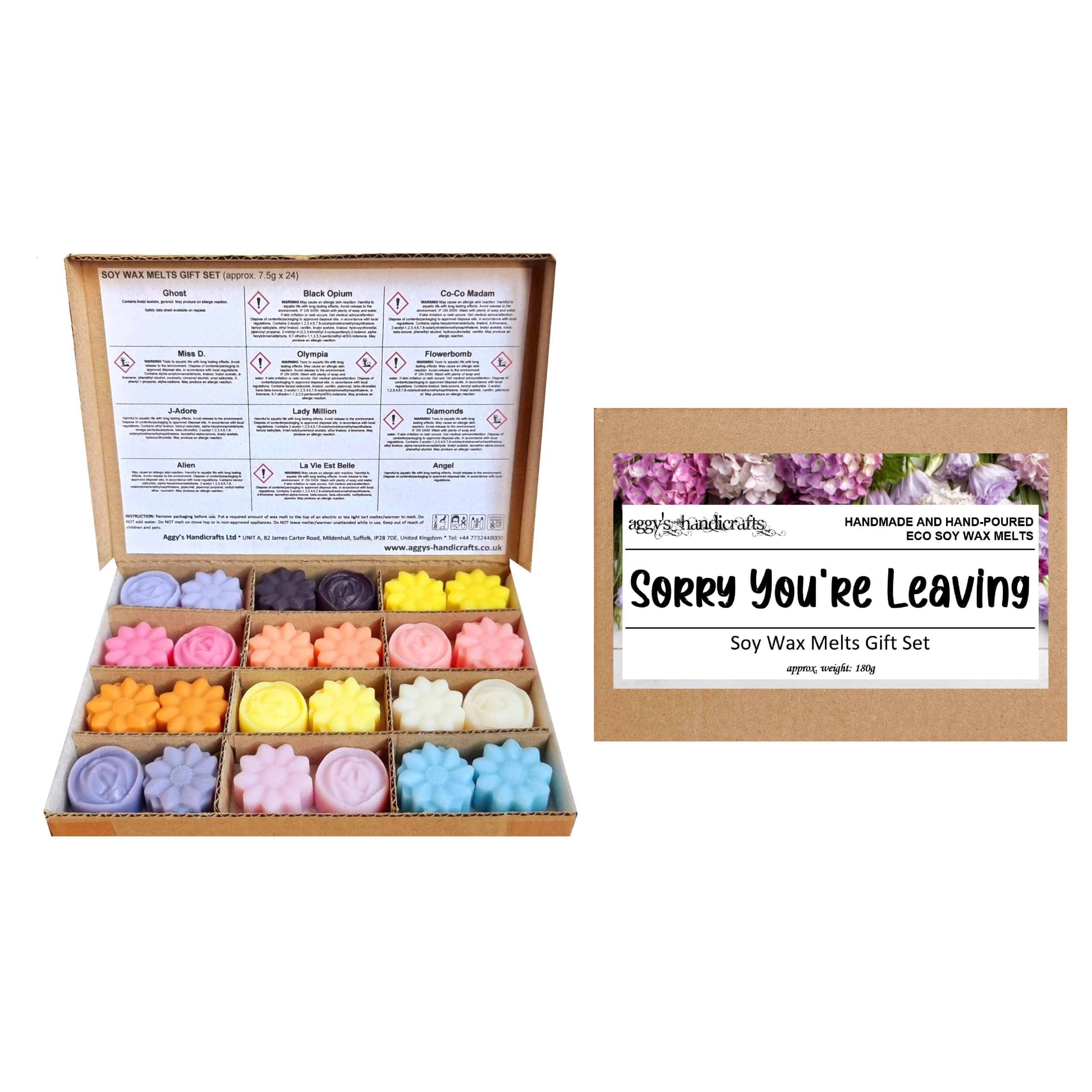 Sorry You're Leaving Sample Soy Wax Melts Gift Box (Approx. 180g) / Alien, Angel, Black Opium, Co-Co Madam, La Vie Est Belle, Olympia and More — image 1