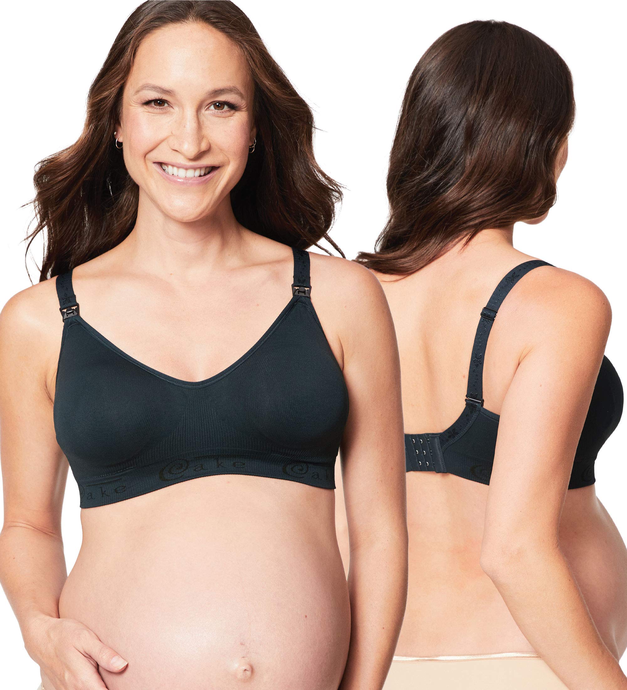 Cake Lingerie Luxury Maternity Nursing Rock Candy Seamless Bra,Brown,Large