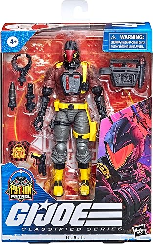 Miniatura 2 de Hasbro G.I. Joe Classified Series Figure, 6" Special B.A.T. Figure with Accessories - F4754, Red, Gray and Black