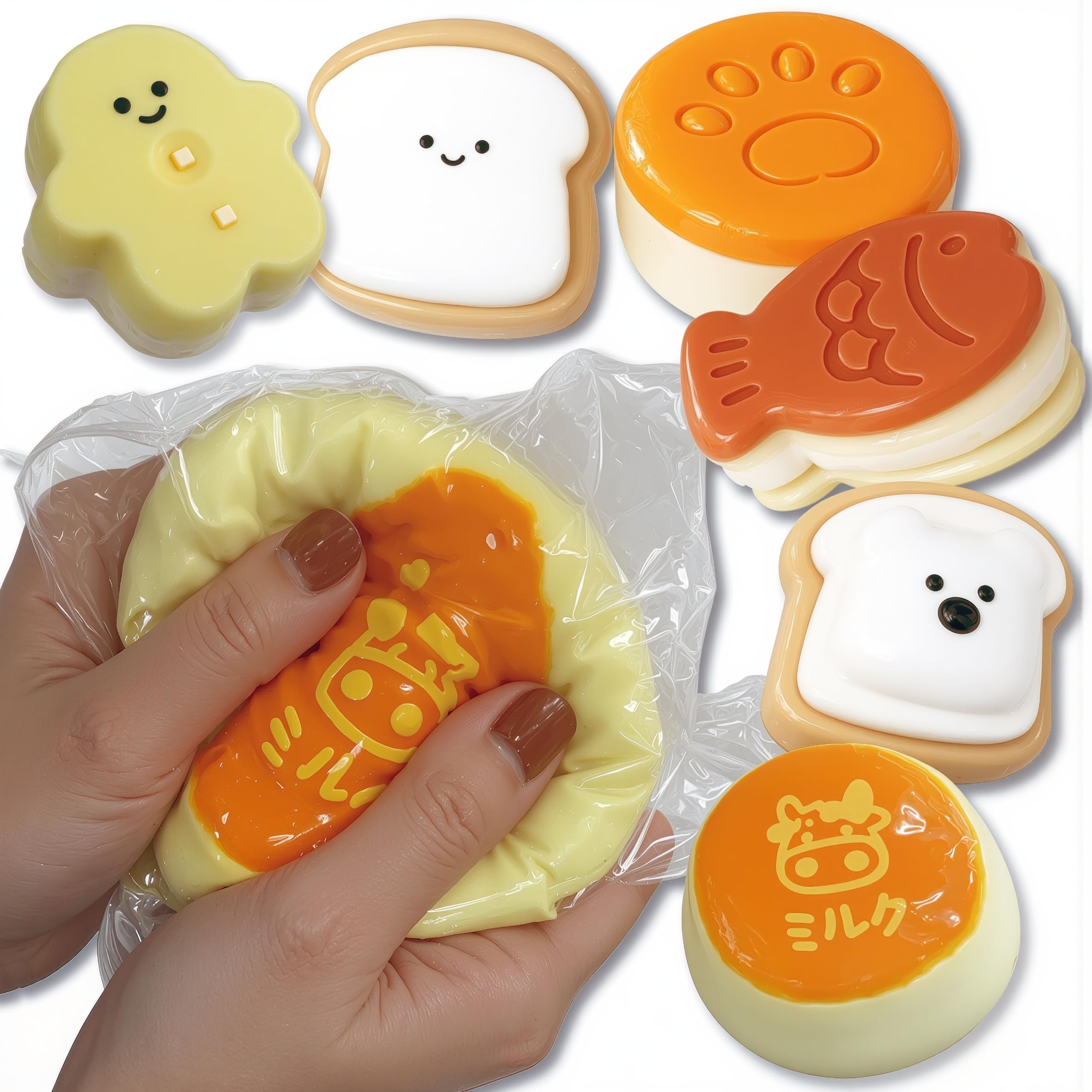 ぷにゅぷにゅ スクイーズ 6個セット ぷにぷに むにむに とろとろ触感 にぎにぎ…