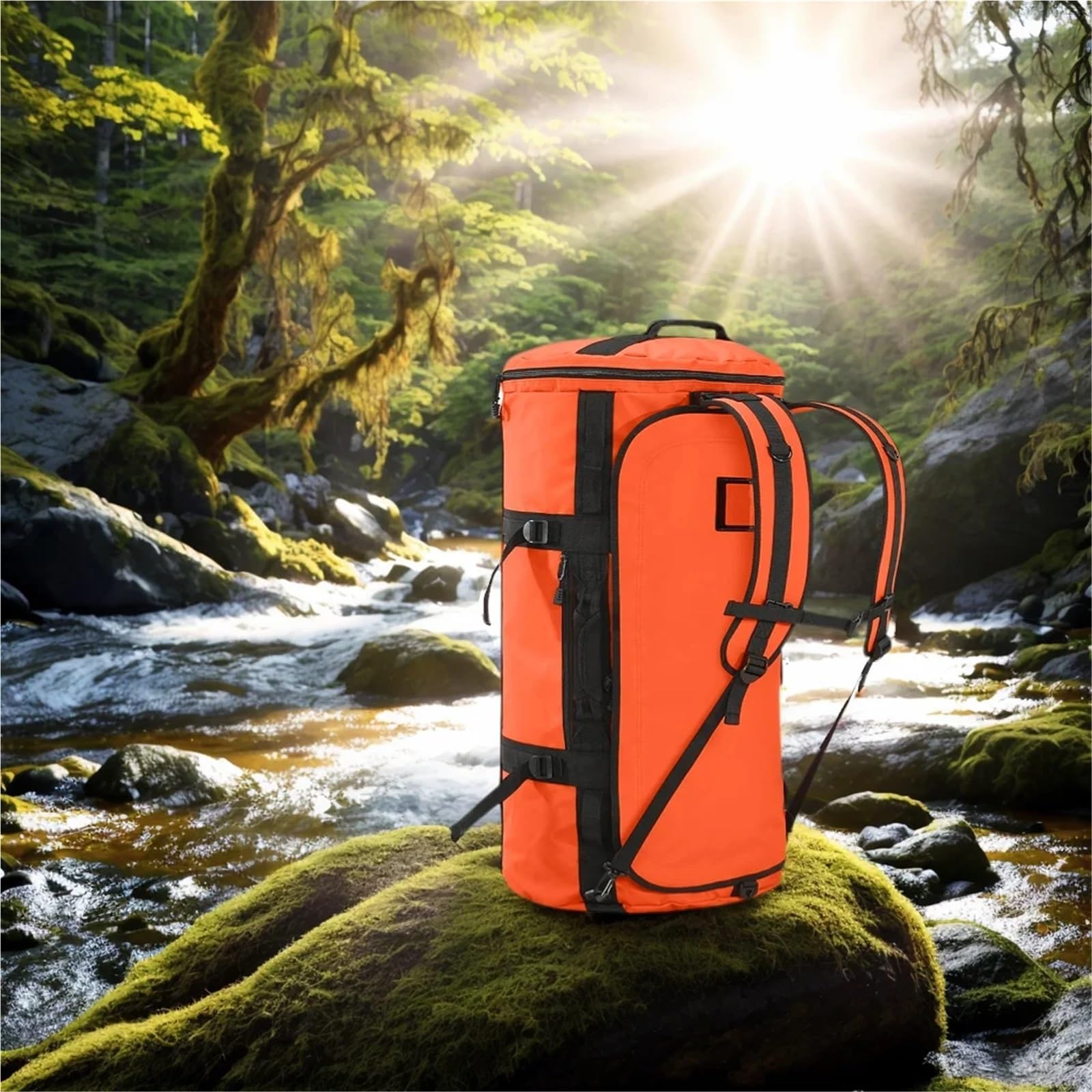 120L Pack Dry Bag Bergsteigertasche, Camping- und Wanderrucksack, wasserdichte Multifunktionstasche mit großem Fassungsvermögen FüR Wassersport Wandern Camping