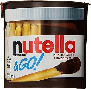 Nutella and Go Snack Packs, Chocolate Hazelnut Spread with Breadsticks, ...
