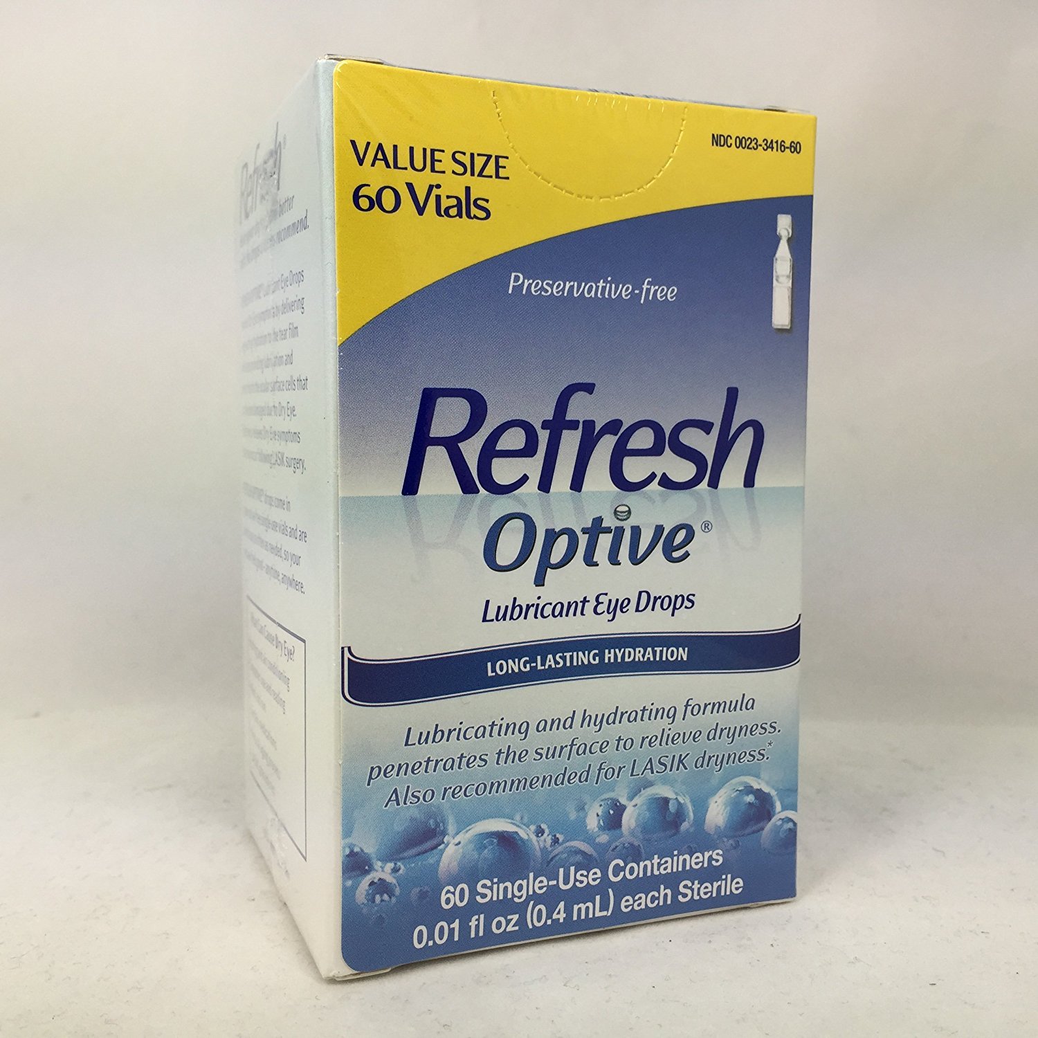 Refresh Optive Lubricant Eye Drops 60 Single Use Containers Per Pack 2 Pack