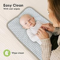 Vista 7 de KeaBabies Cambiador portátil de pañales, fácil de limpiar con toalla - Cambiador de bebé plegable impermeable para bolsa de pañales, compacto, Wild