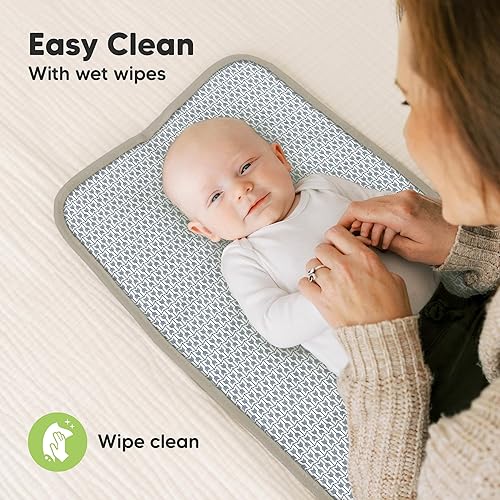 Miniatura 7 de KeaBabies Cambiador de pañales portátil, fácil de limpiar, plegable e impermeable, cambiador de bebé para bolsa de pañales, compacto, ligero, 25 x